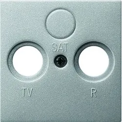 Zentralplatte Sat/TV/Radi System 55 alu Schraubbef