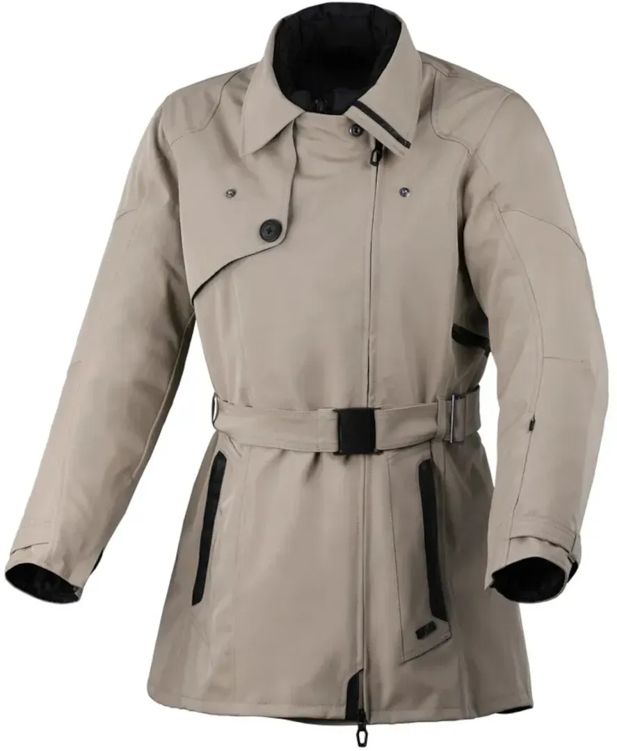 Macna Motique wasserdichte Damen Motorrad Textiljacke, beige, Größe L