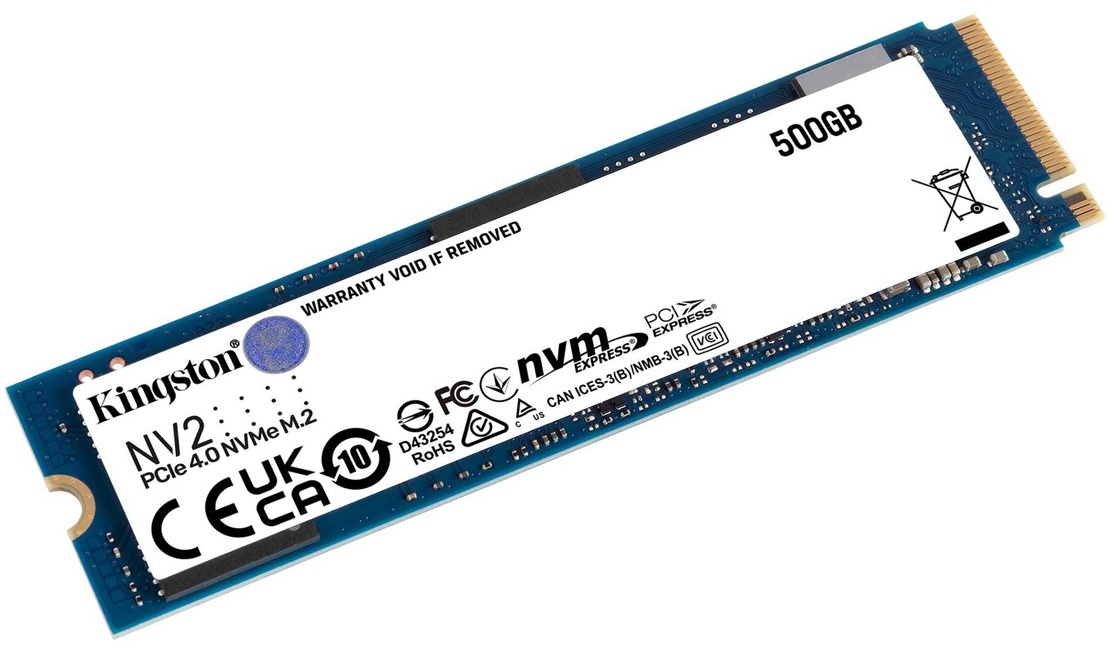 Kingston NV2 SSD 500GB M.2 2280 PCIe 4.0 x4 NVMe - internes Solid-State-Module