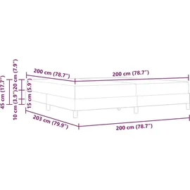 vidaXL Boxspringbett 200 x 200 cm Schwarz
