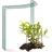 Novatool Strauchstütze halbrund 50 x 40 x 15 cm Grün