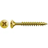SPAX Universalschraube 5 x 60 mm Senkkopf Kreuzschlitz Z Vollgewinde 4CUT YELLOX A2L