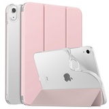 MoKo Hülle für iPad (A16) 11. Generation 11" 2025/10. Gen 10,9" 2022, iPad Hülle TPU Transluzent Matt Rückseite Cover mit Auto Schlaf/Aufwach Tablet Hüllen Schutzhülle mit Ständer, Helle Rosa