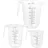 Spetebo Messbecher Set aus Kunststoff - 250 ml, 500 ml 1000 ml - Messkanne