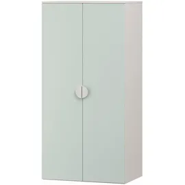 [en.casa] Kinderkleiderschrank Sandnes 123 x 60 x 40 cm MDF weiß/mintgrün