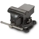 Eberth Schraubstock aus Gusseisen mit Amboss 360 Grad Drehbar 85mm Spannweite