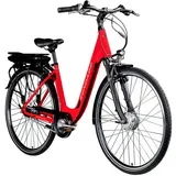 Zündapp Z600 City E Bike Damen 28 Zoll Elektrofahrrad 7 Gang Nabenschaltung 150 - 165 cm Elektro Damenfahrrad - Rot
