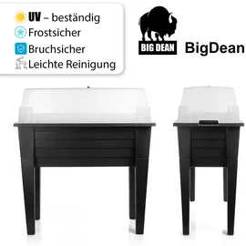 BigDean Hochbeet 38 x 38 x 84 cm Grau