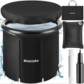 Tectake tectake® Eisbadetonne, faltbar, mit 3-facher Isolierung, zentraler Wasserablass und Ablaufhahn, inkl. Tragetasche, Pumpe und Wasserkissen