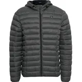 Blend Leichte Steppjacke Wattierte Übergangsjacke Stretchbund mit Kapuze Größe: S - Grau - S