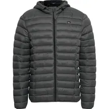 Blend Leichte Steppjacke Wattierte Übergangsjacke Stretchbund mit Kapuze Größe: S - Grau - S