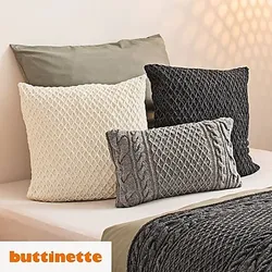 Strickanleitung – Quadratisches Kissen aus Woll Butt Socke