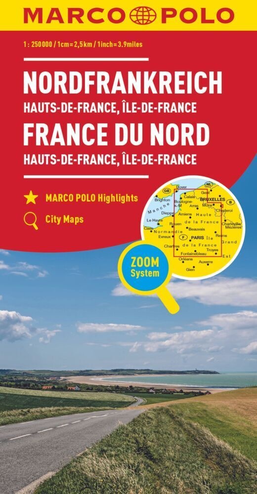 Marco Polo Regionalkarte Hauts-De-France  Île-De-France 1:300.000 - Île-de-France 1:300.000 MARCO POLO Regionalkarte Hauts-de-France  Karte (im Sinne
