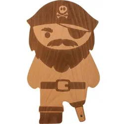 OTOTO Schneidebrett Schneidebrett mit Messer - Einbeinige Piratenform