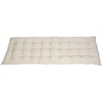 Dekoleidenschaft Bankauflage Beige aus Baumwolle, 40x120 cm, dick gepolstert,