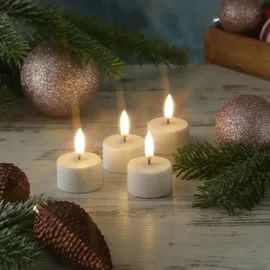 uYuni LED Mini Teelichter 4 St. 4 cm weiß