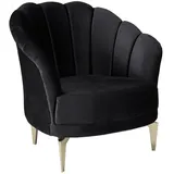 Sessel - schwarz - Microfaser Sessel Cocktailsessel Fernsehsessel