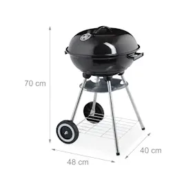 Relaxdays Kugelgrill schwarz