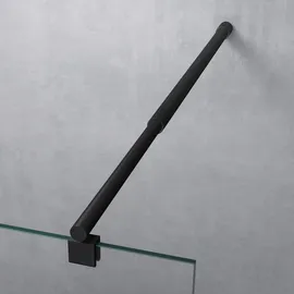 doporro Duschwand Duschtrennwand 90x200 Walk-In Dusche mit Stabilisator aus Echtglas 8mm ESG-Sicherheitsglas Teilsatiniert inkl. Nanobeschichtung - doporro