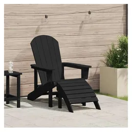 vidaXL Adirondack-Stuhl mit Kissen 74 x 82 x 92 cm schwarz 1 St.