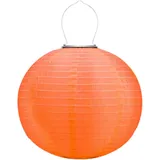 Lampions Außen Wetterfest, Solarlampions für Außen Hängend, 30cm Solar LED Laterne Wasserdicht Hängende Nylon Laterne Gartenlaterne Solarlaterne für Garten, Balkon,Hof,Fest Deko (1 Stück/Orange)