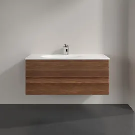 Villeroy & Boch Waschtischunterschrank 2 Auszüge 118,8 x 50,4 x 49,3 cm Warm Walnut