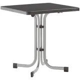 Sieger Boulevard-Klapptisch mit mecalit-Pro-Platte 70 x 70 x 72 cm graphit/schieferdekor anthrazit
