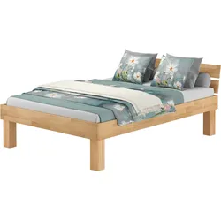 Erst-Holz Hohes Massivholz-Buchebett Echtholz wählbare Größe V-60.80-H