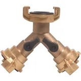 Mega Construx Y-Stück Schnellkupplung 9,5-38 mm Messing