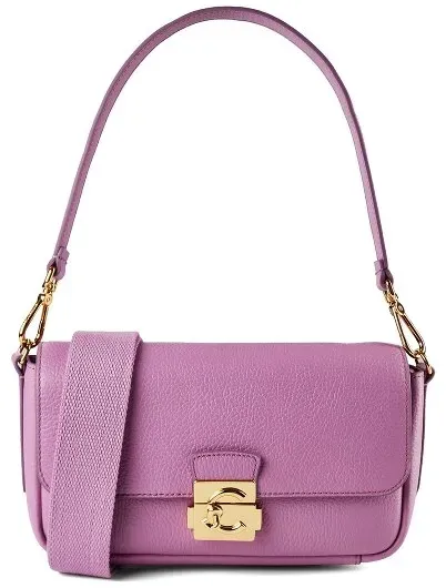 Coccinelle C-Me Lock Schultertasche Leder 24 cm  rosa