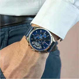 Tommy Hilfiger Baker 1710451 Herrenuhr - Gold/Dunkelblau