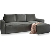 masseno Ecksofa mit Schlaffunktion L-Form, Sofa mit Bettkasten, Wohnzimmersofa, Couch, Soffa, Bettsofa, Couchgarnitur- grau ¦ Maße (cm): B: 230 H: 85