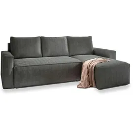 masseno Ecksofa mit Schlaffunktion L-Form, Sofa mit Bettkasten, Wohnzimmersofa, Couch, Soffa, Bettsofa, Couchgarnitur- grau ¦ Maße (cm): B: 230 H: 85