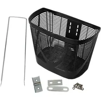 F Fityle Fahrradkorb vorne mit Halterung, Gepäckträger, Fahrradkorb zur Aufbewahrung für Ausflüge, Outdoor-Einkäufe und mit Falträdern, Schwarz