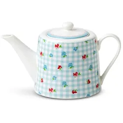 Teekanne Alexandra 1000 ml Porzellan Blau Hellblau