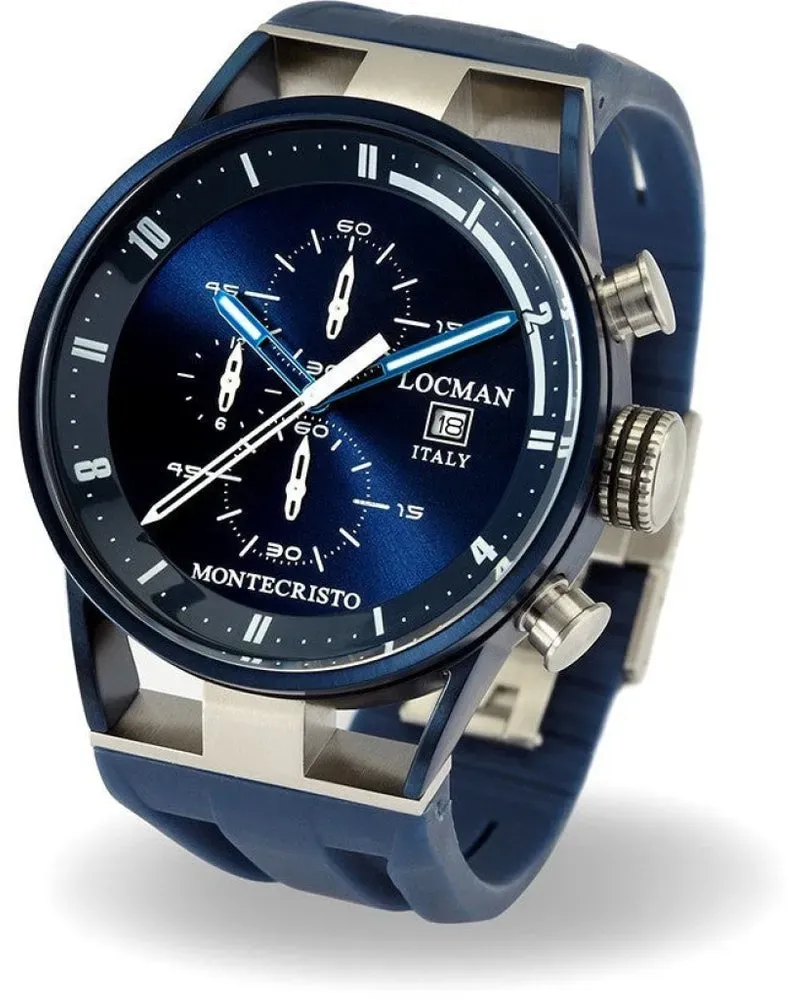 Locman Montecristo Mens 0510BLBLFWH0SIB  Stainless Steel Quartz Watch