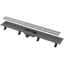 AlcaDrain Duschrinne mit Rand für den perforierten Rost 750 mm Chrom