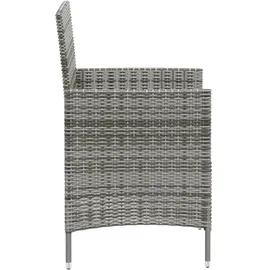 vidaXL Garten-Essgruppe 3-tlg. Grau