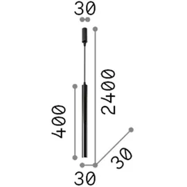 Ideal Lux Ultrathin 1-flg. Ø 3 cm rund schwarz