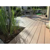 KAHRS WPC Terrassendielen, 20x200 mm, Massiv XL, Herbstbraun, Grob/Strukturiert