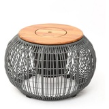 MARELIDA Beistelltisch Gartentisch mit Behälter D: 58cm in grau | Gr.: onesize