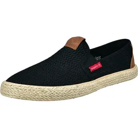 Bugatti Espadrille Slipper, Schlupfschuh, Sommerschuh mit Kontrastdetails schwarz 43 EU