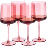 Navaris rosa getönte Weingläser 4er-Set 0,3 l