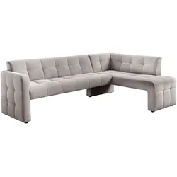 Essbank EXXPO - SOFA FASHION "Barista, bequem und elegant, hohe Bodenfreiheit", braun (cappuccino), B:245cm H:83cm T:159cm, Sitzbänke, Eckbank Barista bequem und elegant, hochwertige Detailverarbeitung