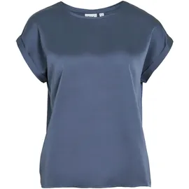 VILA Viellette S/S Satin Top - Noos Blau XL