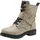 Marco Tozzi Damen Stiefeletten zum Schnüren mit Reißverschluss Blockabsatz, Mehrfarbig (Beige Str.), 40