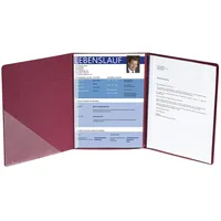 Exacompta 49408B Sammelmappe Karton Leinenoptik 2 Klemmschienen A4 Rot