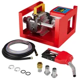 Wiltec Heizöl- und Dieselpumpe 230V/550W 60l/min selbstansaugende Pumpe mit automatischer Pistole, Kraftstoffpumpe, Absaugpumpe