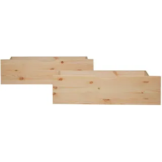 Homestyle4u Bettkasten 2er Set in Braun, Holz Schlafzimmer, Betten,