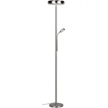 Trio Reality Leuchten LED-Stehlampe Palermo Metall Silber Nickel matt